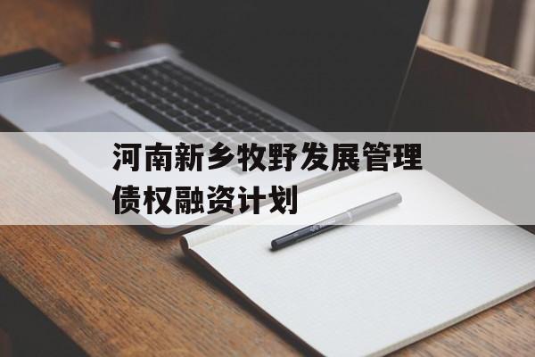 河南新乡牧野发展管理债权融资计划