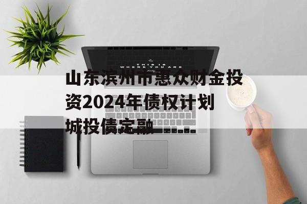 山东滨州市惠众财金投资2024年债权计划城投债定融